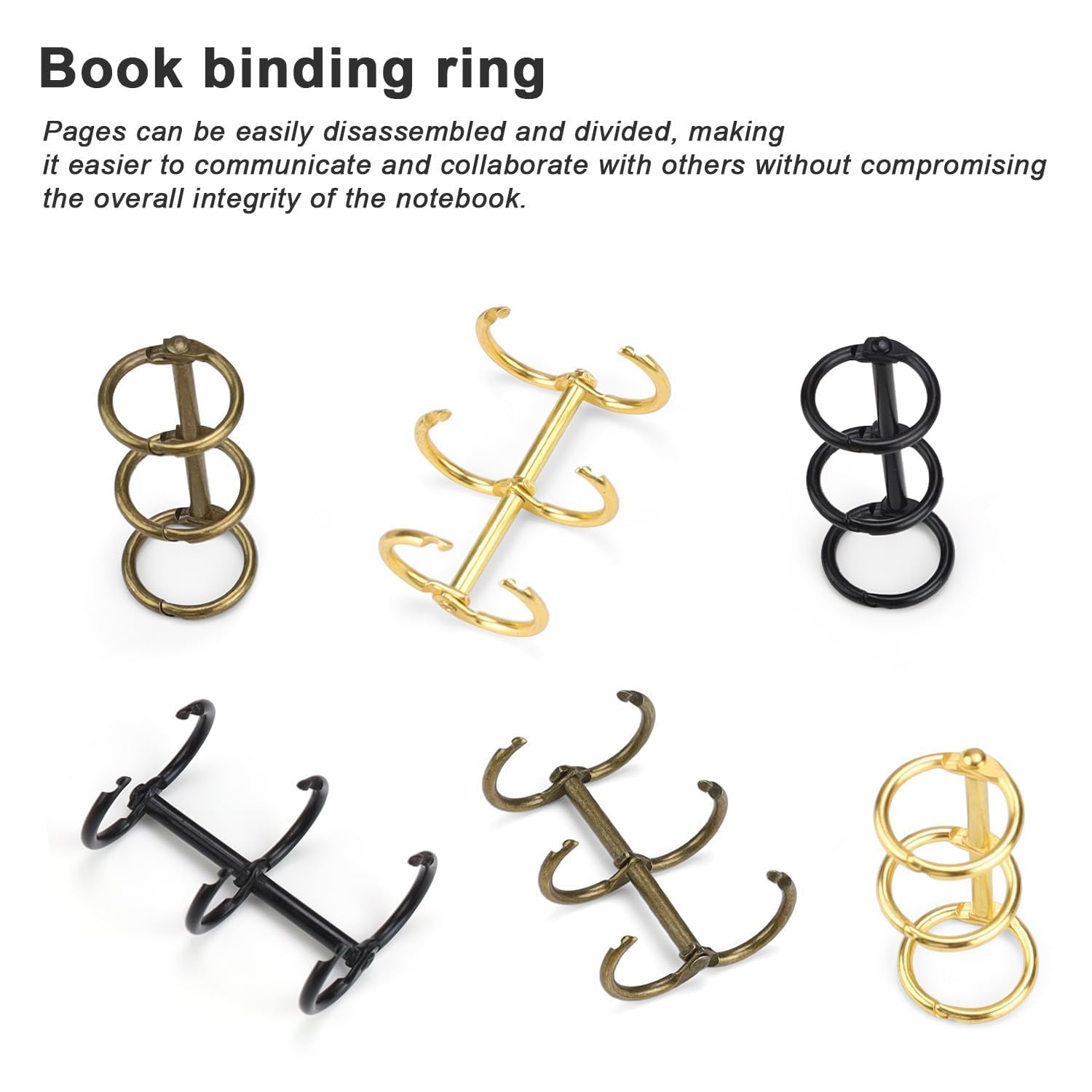 Classeur Vintage à 3 Anneaux à Fleurs Blanches, 3,8 Cm, Peut Contenir 200 Feuilles Avec 3 Poches Intérieures Transparentes En PVC Pour L'école, Le Bureau