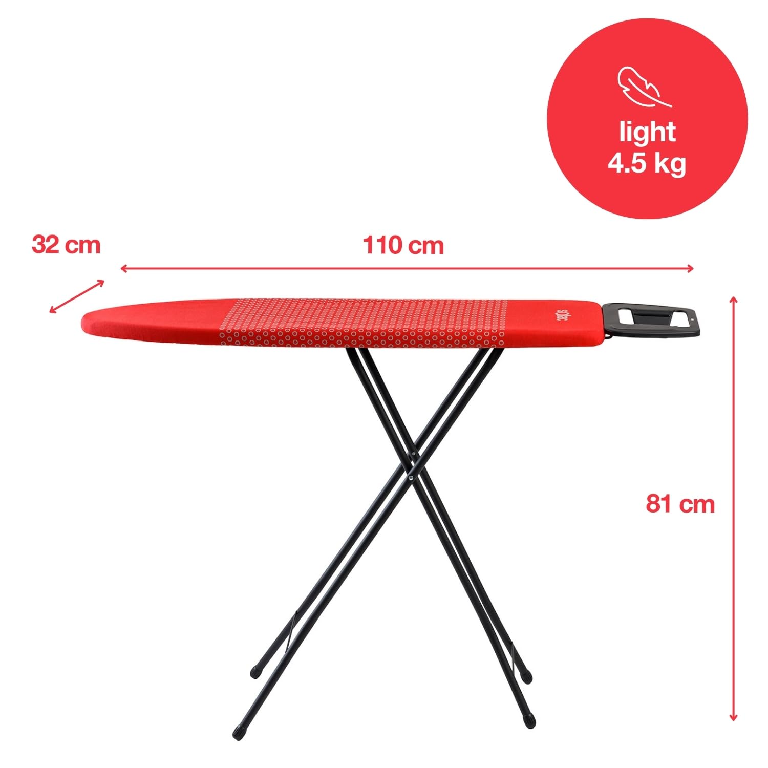 Solac - Tabla de Planchar Plegable Optima Board | 32,5x110cm | 3 Posiciones Regulable | Funda Resistente Algodón 100% | Ajustable 90 cm | Patas Antideslizantes | Lijera Manejable | Soporte Plancha