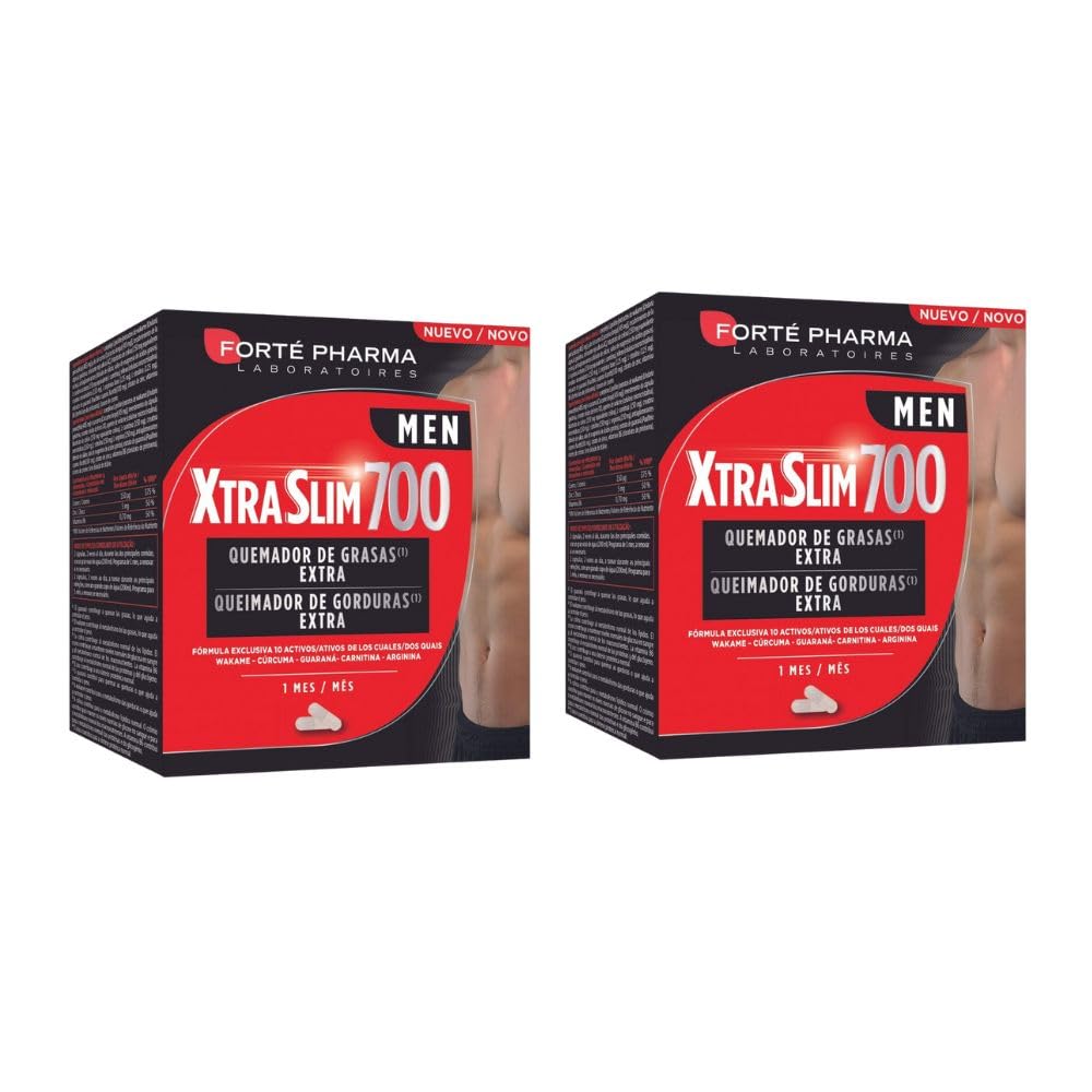 Duplo Quemador de Grasas Extra con Acción Muscular XTRASLIM 700 MEN, 120 Cápsulas - Forté Pharma