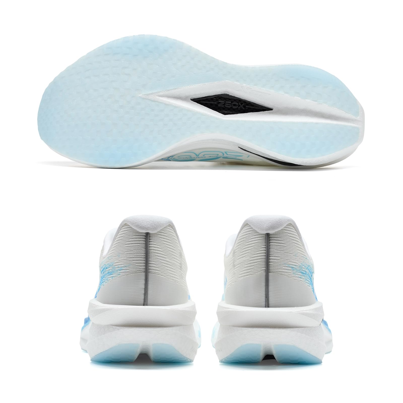 XTEP Scarpe da Corsa Uomo 260X, Scarpe da Maratona Aggiornate con 85% Ammortizzazione, Allenamento di Corsa con Placca di Carbonio Leggera, Respiranti e Antiscivolo