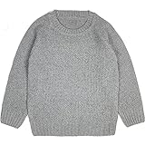 MSTOZE Baby Boy Girls Cable Knit Sweater Long Sleeve Round Neck - Unisex Kids Pure Color Cotton...