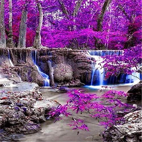 YINGXIN134 3000 Stück Puzzles für Erwachsene Teenager Puzzlespiel Spaß Großes Spiel , Lila Wälder und Wasserfälle…