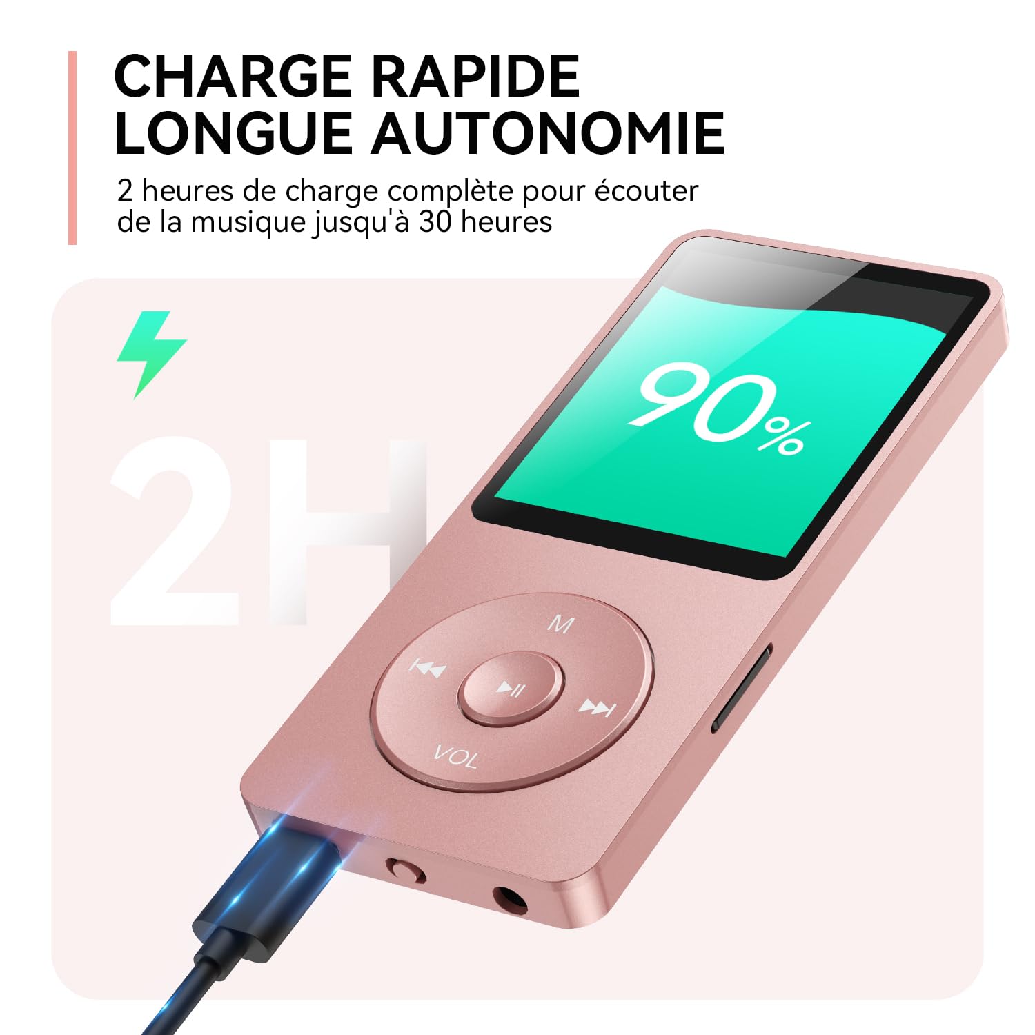 Lecteur MP3 AGPTEK 32 Go Bluetooth 5.3,Écran de 1,8 Pouces