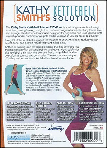 Kettlebell Solution de Kathy Smith rutina de ejercicios en casa con DVD importado 3