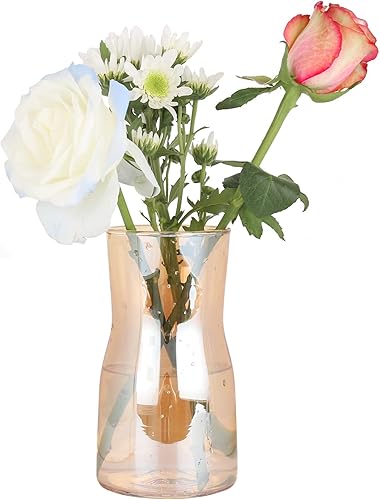 Miniatura 12 de Jarrón de cristal iridiscente de 8 pulgadas, centro de mesa de estilo bohemio moderno para flores, decoración del hogar, boda, inauguración de la