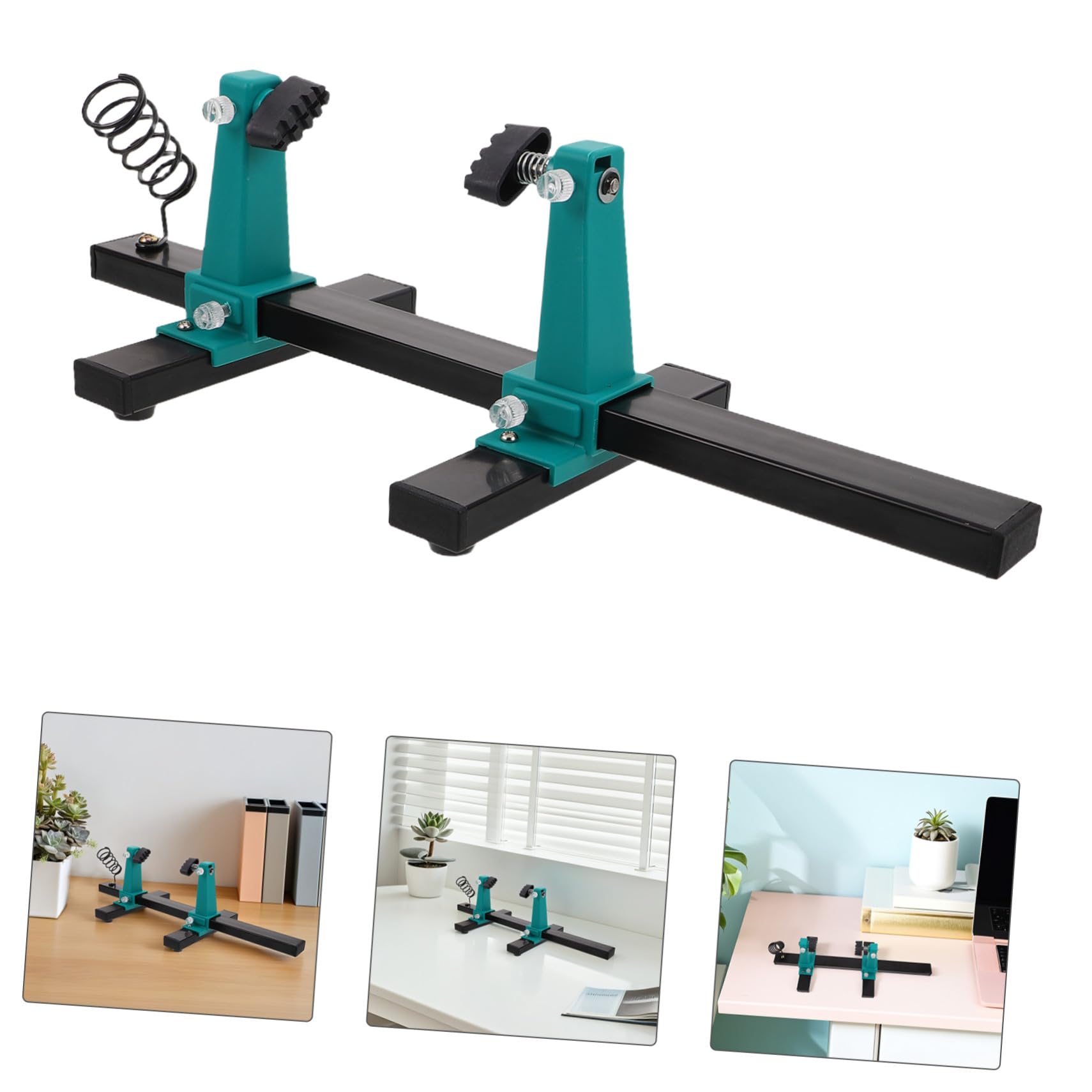 Supporto Pcb Rotante con Base e Porta Saldatore Nero | Supporto per Schede, Metallo e Plastica, Posizionamento Rapido, per Riparazioni Fai-da-te e Laboratori Professionali