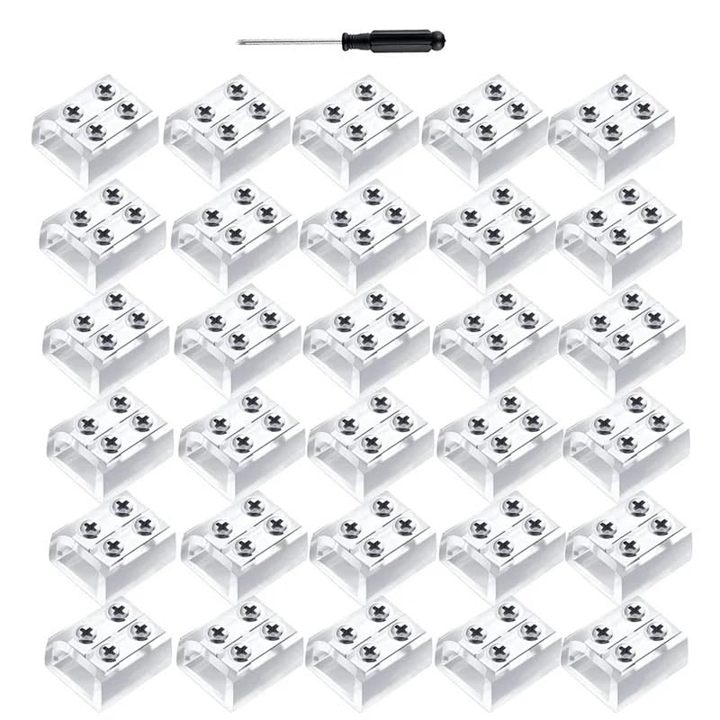 Bloque de terminales para tira luz LED de 2 pines y 10 mm para 5V, 12V, 24V, 30 unidades