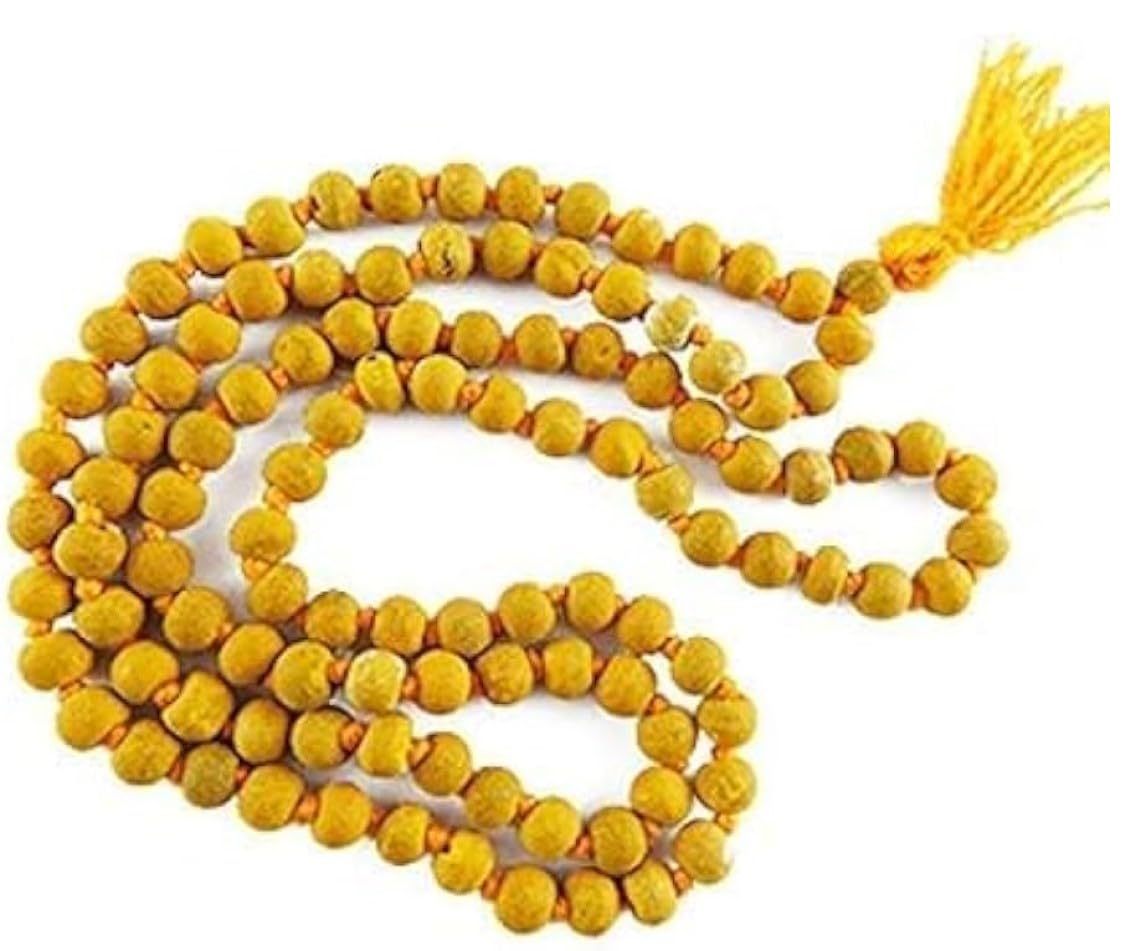 Mind Blowing 100% Natural Haldi Mala | Original Turmeric mala | Baglamukhi mala Sadhna siddhi Jaap | jupitor jaapa | 108 Beads/1 Pcs-image-26