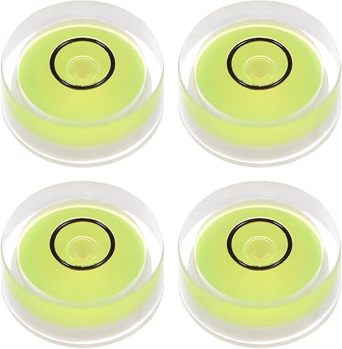 HARFINGTON 4 unidades de nivel redondo de burbuja de 0.59 x 0.39 pulgadas (0.591 x 0.236 in), mini niveles circulares de espíritu para nivelación de disponible en Yaxa Colombia