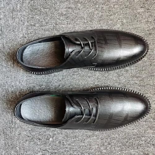 Men's Genuine Leather Shoes, Anti-Slip Lightweight Rubber Sole Lace-Up Formal Shoes for Work, Dating, Outdoor4