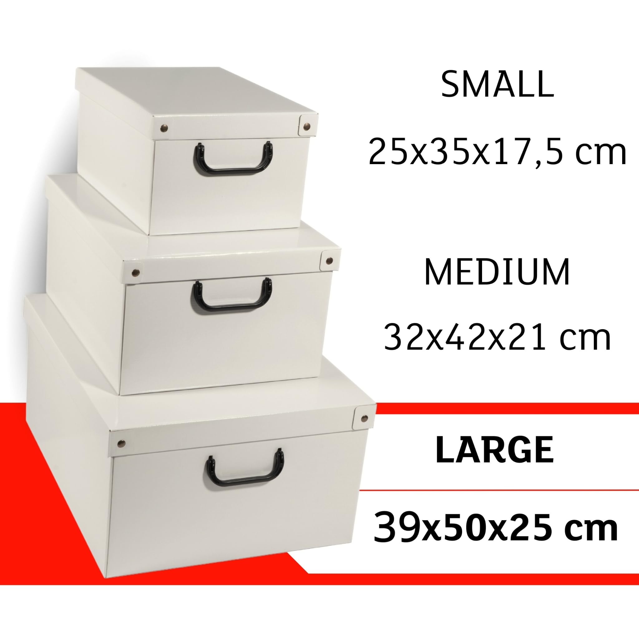 Lavatelli Cajas Almacenaje Cartón y Tapa Beige 39x50x24cm Set 6 con Asas | Cajas almacenaje en cartón con tapa y asas, set de 6 cajas de 39x50x24 cm, para ropa, mantas y juguetes. Made in Italy