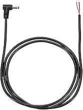 DMiotech 3.5mm x 1.35mm DC Power Pigtails Cable, 90 Degree Right Angle 24V DC Power Male Plug Jack to Bare Wire Open End 3ft Cord Connector for Supply Cable, Black
