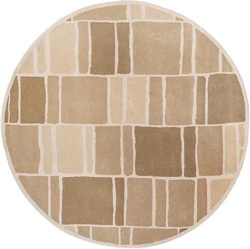 Miniatura 11 de Martha Stewart Collection by SAFAVIEH MSR4559A - Alfombra hecha a mano de lana de 4 x 6 pies, color camello/marfil