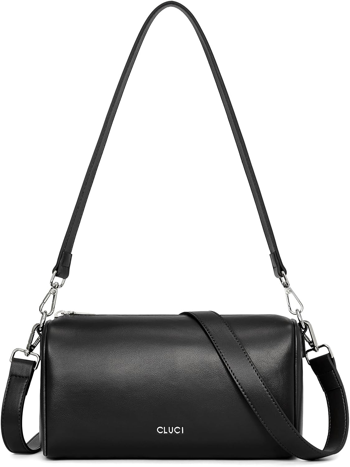 CLUCI Crossbody Purses for Women,Minimalist Barrel Purse,Designer Barrel Bag with 2 Detachable Straps - Image 8