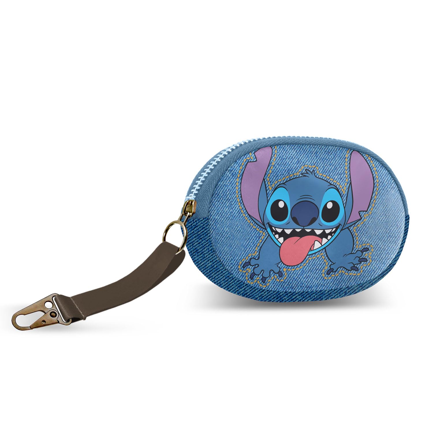 Disney Lilo and Stitch Updown-Pill Coin Purse, Blue, 12.5 x 9 cm