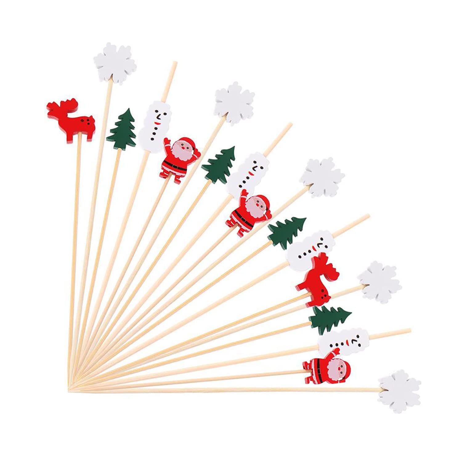 Cure-Dents Décoratifs Dimeho Lot De 100 - 12cm Pour Apéritifs Et Cocktails