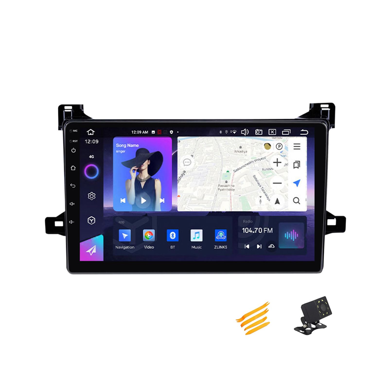 EsaSam Android 13 Car Stereo QLED Display Compatible with Toyota Prius XW50 2015~2020 Touch Screen 9 Inch Car Radio with Car Play Bluetooth Navigation Android Car Radio FM RDS SWC,8 Core NF7 8G+256G
