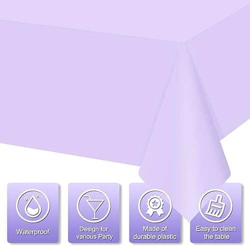 Miniatura 4 de 12 manteles de plástico color pastel, manteles rectangulares desechables de colores surtidos para baby shower, boda, fiesta de cumpleaños,