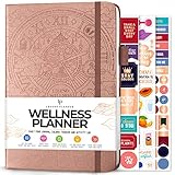 Legend Wellness Planner & Food Journal – Daily Diet & Health Journal with Weight Loss, Measurement & Exercise Trackers – Lifestyle & Nutrition Diary – Lasts 6 Months, A5 Size – Rose Gold