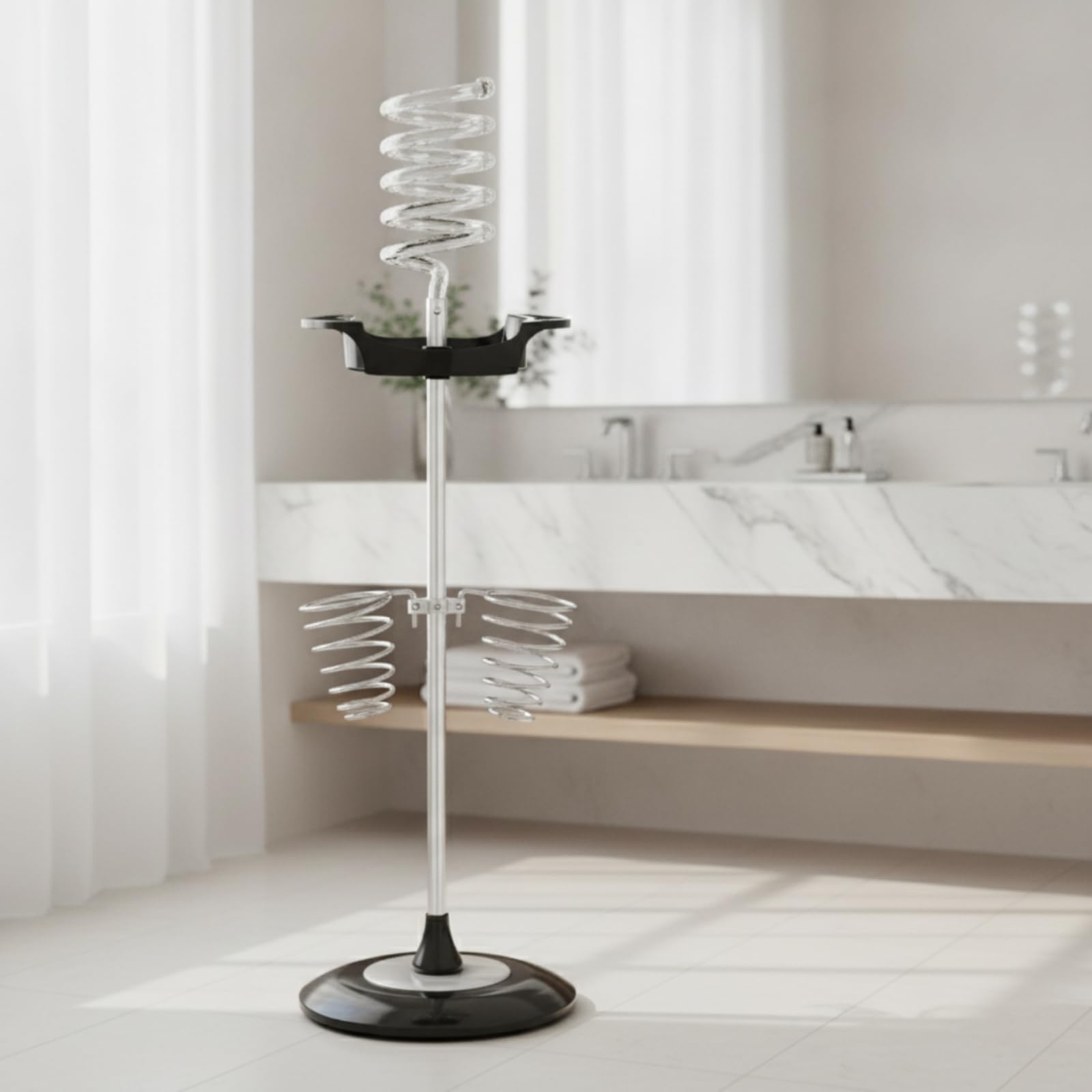 Ronyme Atzzi da Salone con Vassoi pporti a Spirale in Metallo Organizzatore Multifunzione Organizer per Parrucchieri, Stile B