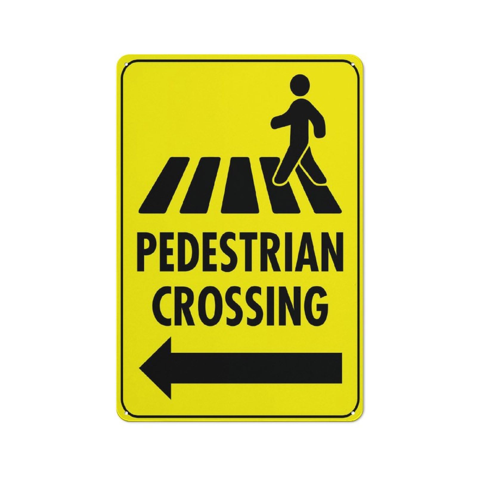 No Pedestrian Access Safety Sign, 8x12 Inch Metal Aluminum, Pre-Drilled Holes for Easy Mounting, Indoor/Outdoor Use for Fence, Door, Gate
