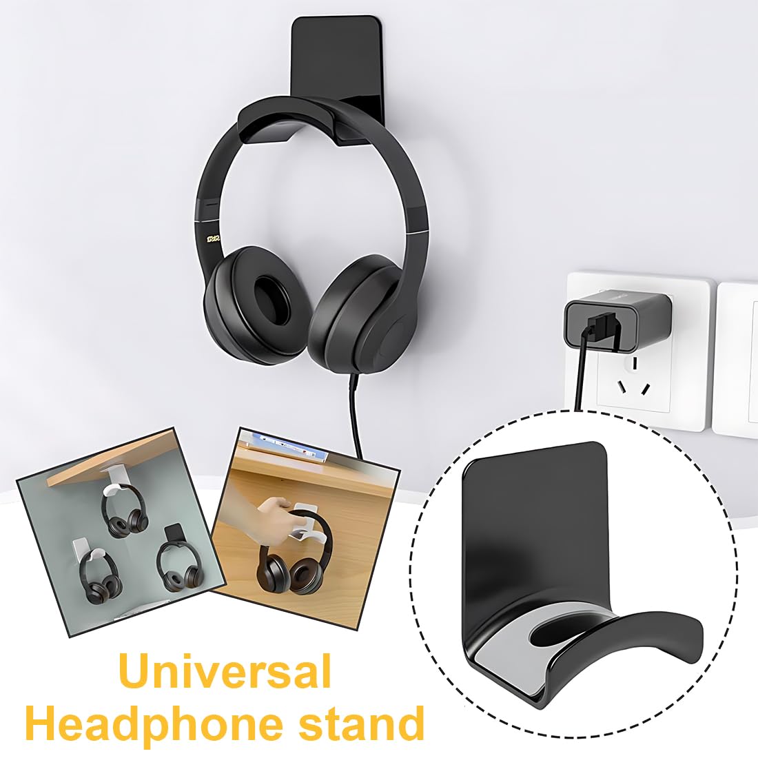 Huoanpo 4x Gaming Headset Halterung - Wandhalterung Für Kopfhörer In Schwarz & Weiß