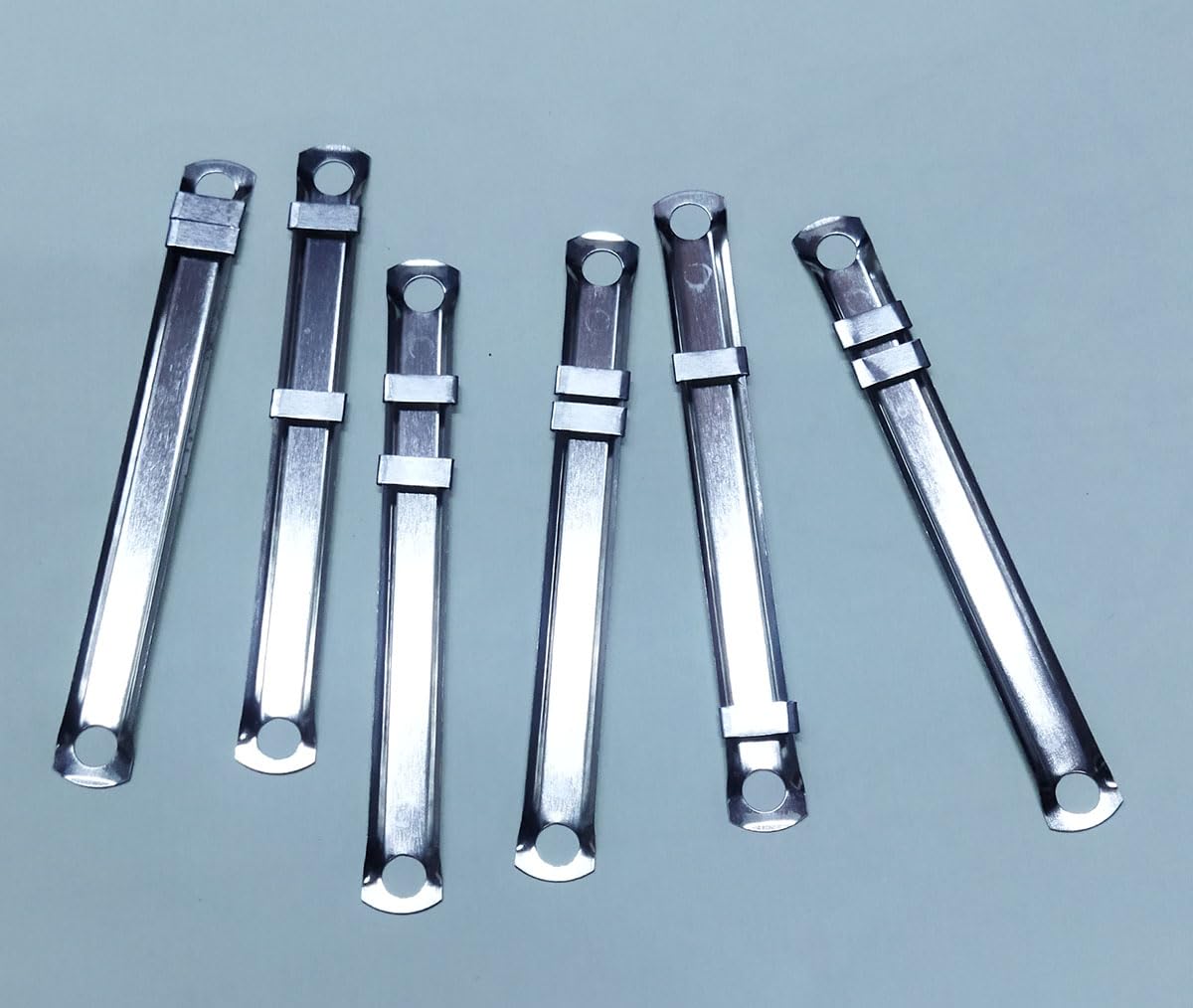 E-outstanding Metal File Fastener 50PCS 2-Hole Prong Paper Fasteners Metal Binder Clip Loose Leaf Binding Clamp 8cm - View #11