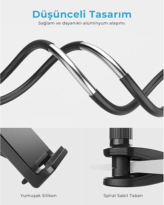 Bix Saiji Datura IS 100 CM Akrobat Flexible Ayarlanabilir Telefon Tablet Tutucu Siyah