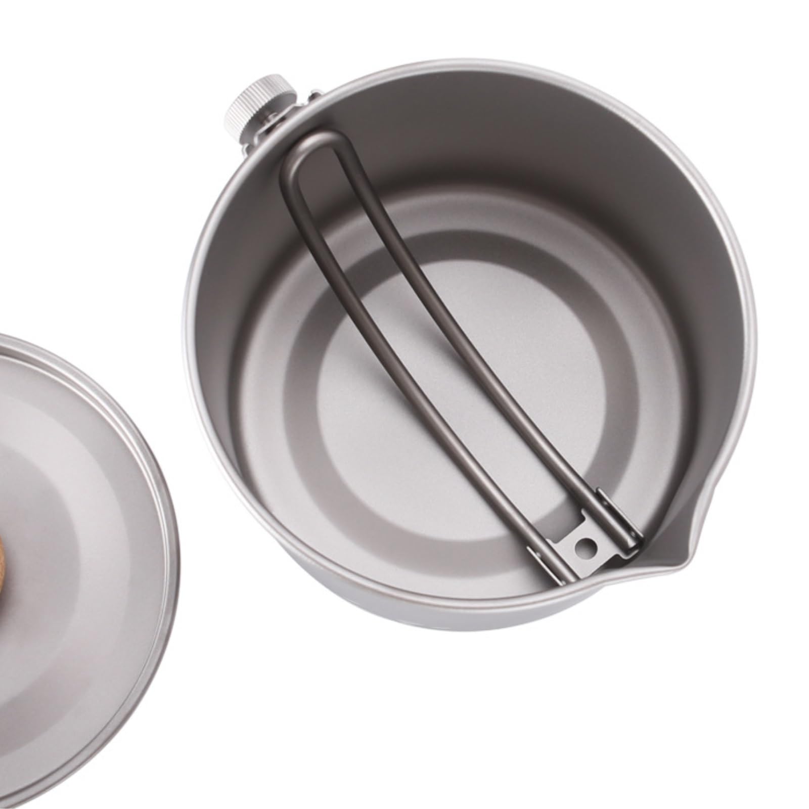 Popote Bivouac Cuisinière De Camping Portable en Plein Air avec Poignée Amovible, Bouilloire De Camping Multifonctionnelle Cuisine de Camping