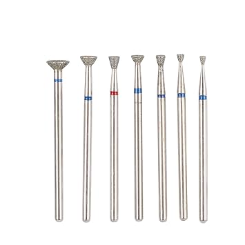 7Pcs Nail Drill Bits Set, Tungsten Steel Nail Drill Professional Tool, Multifunctional Nail Bits as Accessories for Polishing or Processing Nails, Cuticle and Glass, NO.03