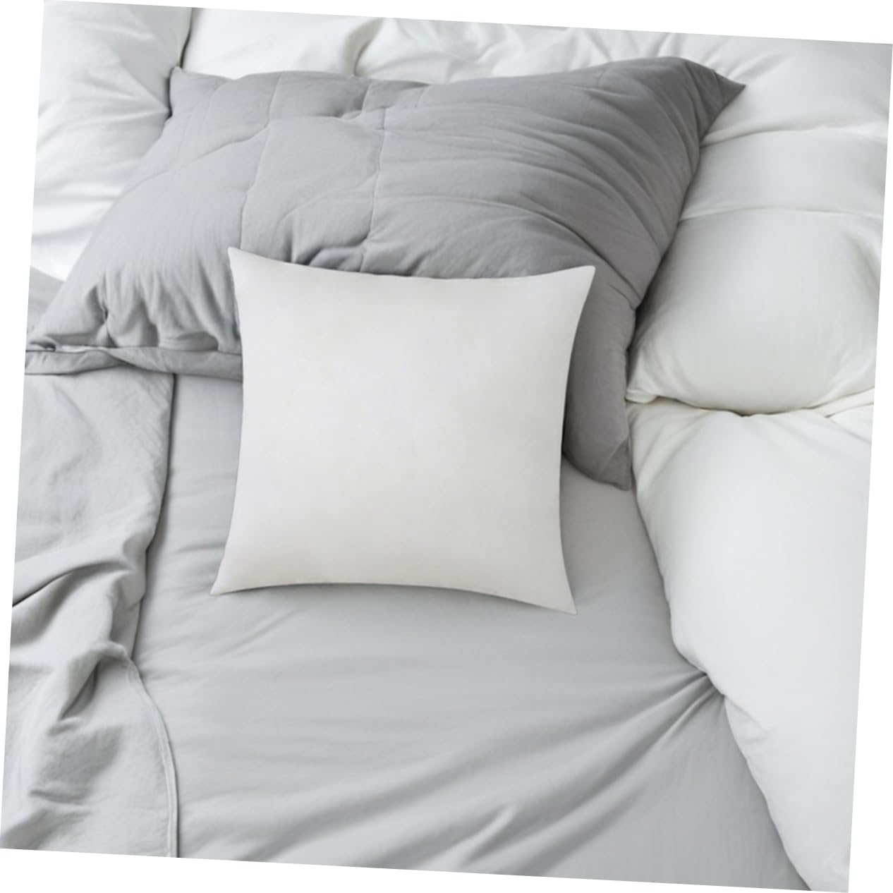 2piezas Forro De Almohada Cuadrado De Relleno y Esponjoso para Decoración De Sofá Insertos De Cojín Hogar