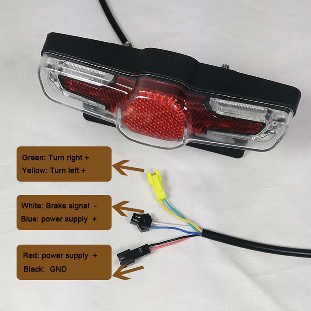 QD252 Electric Bicycle Lamp Set Lampada Anteriore Horn Tail Lamp Stop Lamp Turn Lamp Switch Accessori Elettrici Biciclette