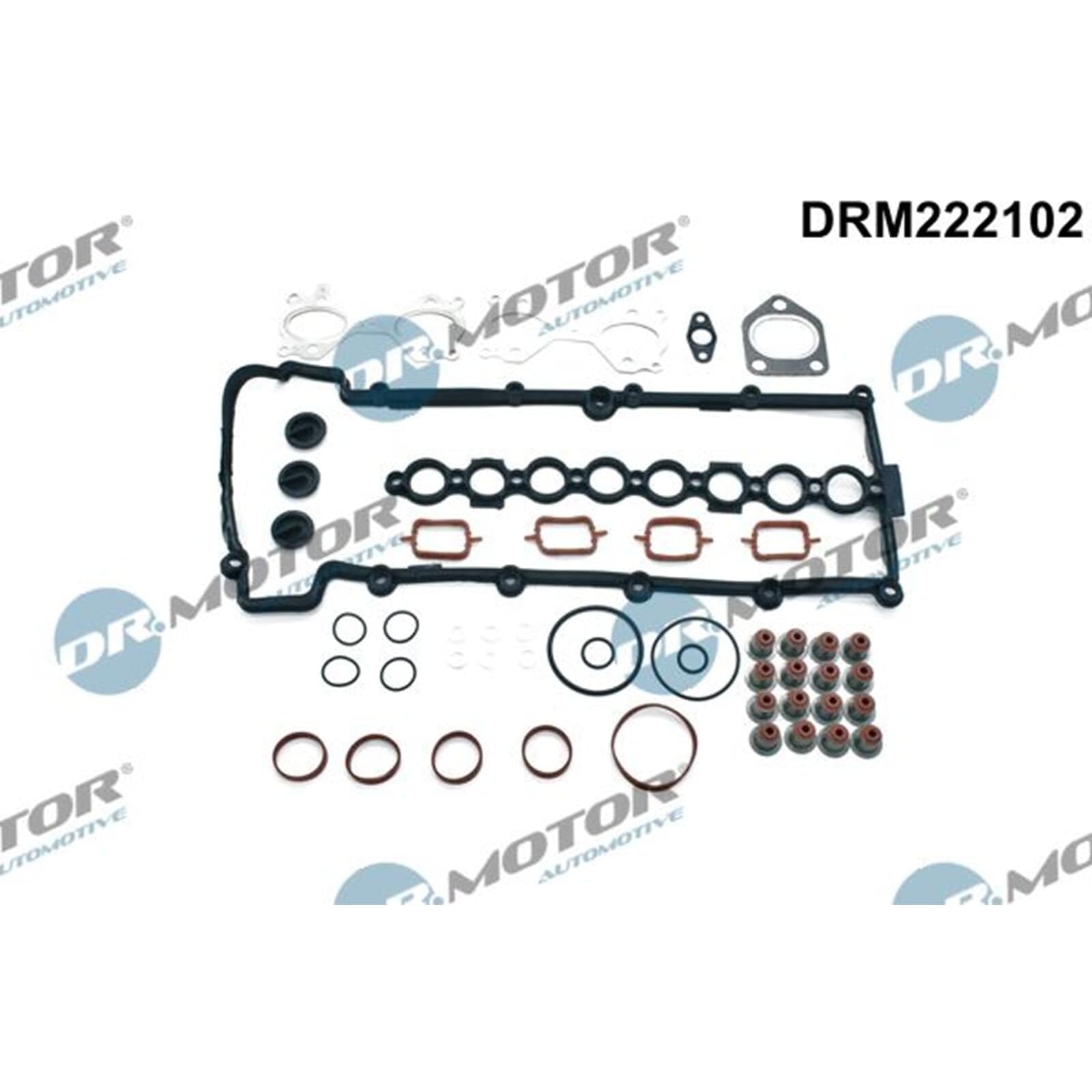DR.MOTOR AUTOMOTIVE DRM222102 Kit guarnizioni Testata con guarnizione cappa testa del cilindro con guarnizione tenuta stelo valvola senza guarnizione testata con guarnizione(i) collettore aspirazione