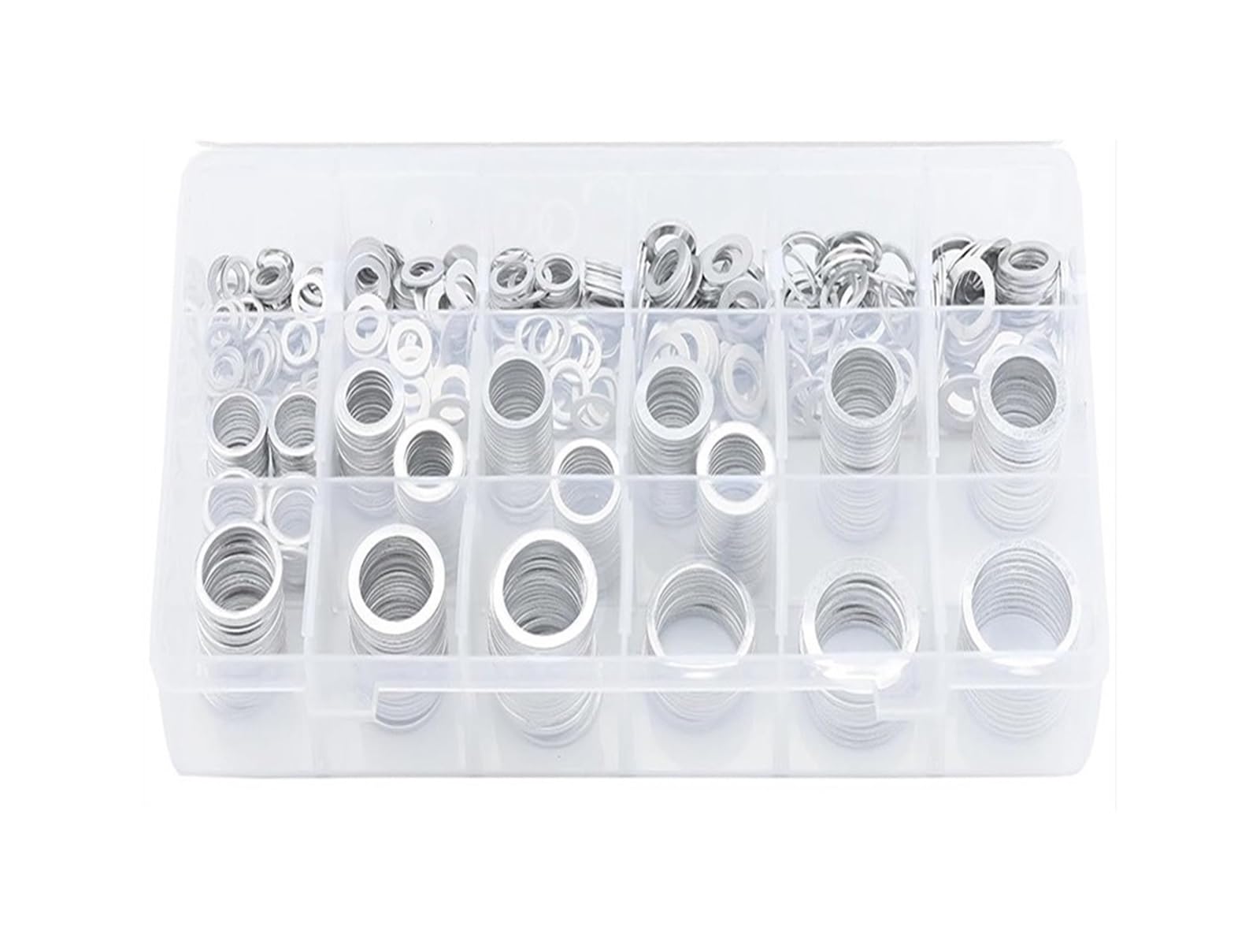 Arandelas Metalicas Kit surtido de anillos de arandelas de aluminio, 600 Uds., tapón de drenaje de aceite, junta automotriz M6 M8 M10 M12 M14 M16 M18 M20 M22 M24