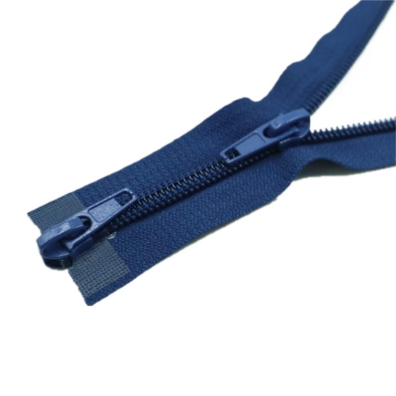 Zippers Sewing, Two-Way Separating Zipper 5# Nylon Double Slider Multicolor 60-500cm for Sewing(DeepBlue-60cm)