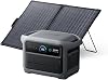 Anker Solix C1000 Gen 2 Portable Power Station Dark Gray with Anker Solix PS100 Dual Portable Solar Panel Worlds Smallest Class Portable Power Supply 1024Wh Worlds Fastest Fast Charging 54 Minutes