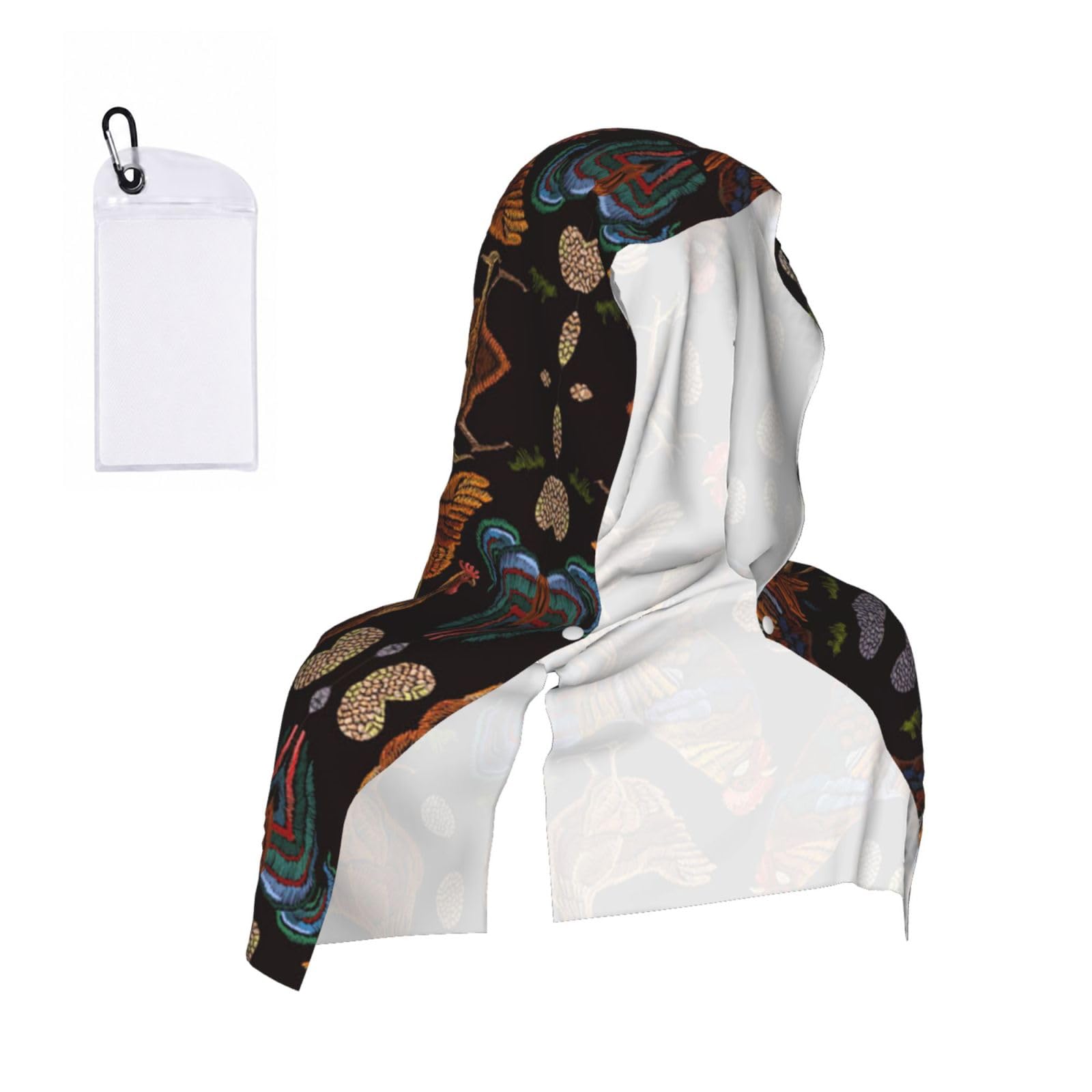ESNAIUVCD Chicken Print Print Multifunctional Cooling Hoodie Bandana Portable Sweat Absorbing Design For Beach Workouts Exercise Heat Relief Accessories