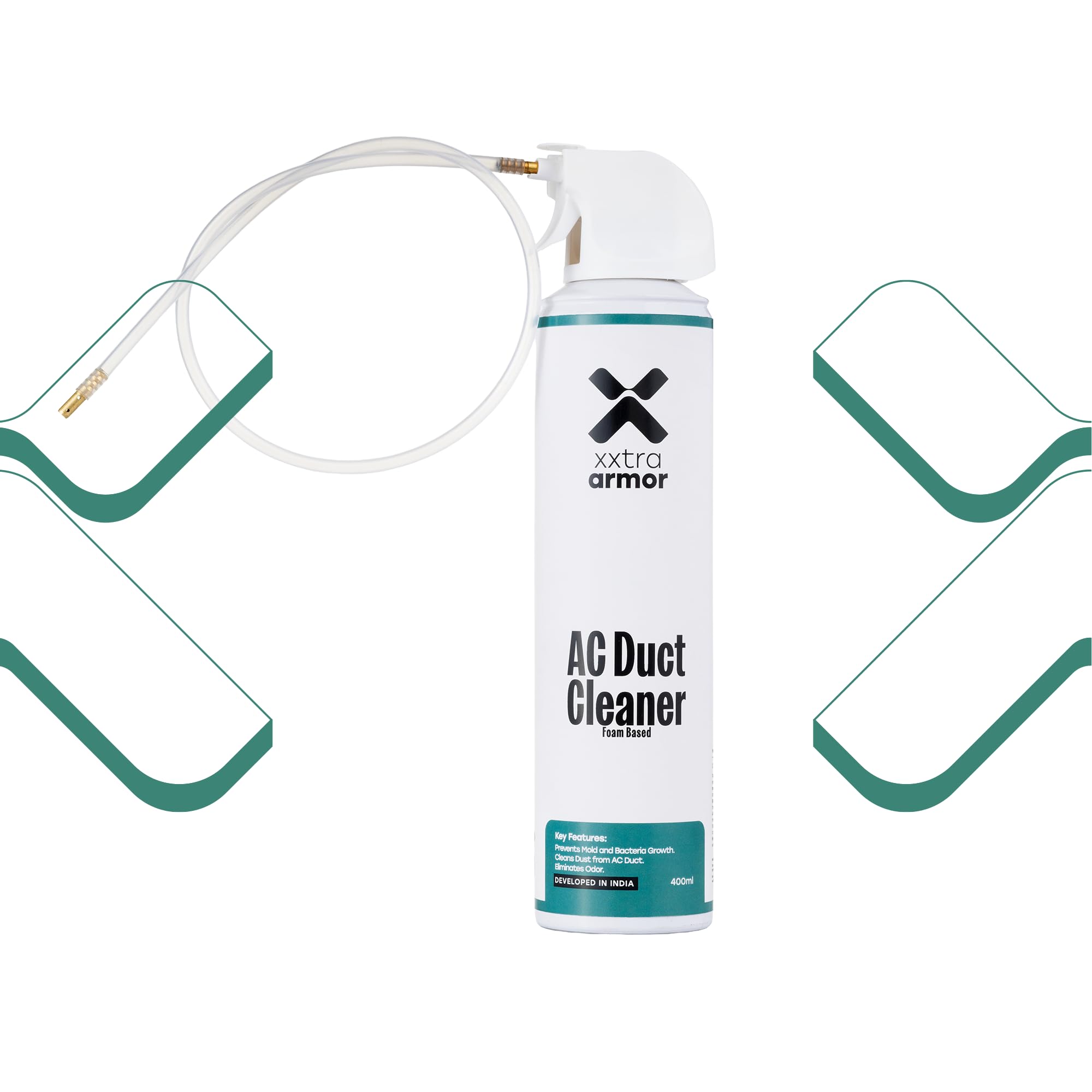 AC Vent & Duct Cleaner Foam Spray 400ml | Deep Cleans Car AC Vents to Remove Dust, Mold & Odors | Non-Toxic & Safe on Plastic & Metal | Restores Airflow & Fresh, Clean Cabin Air