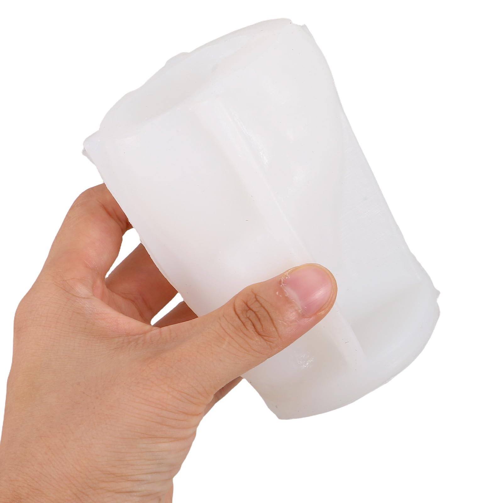 8 Pezzi Stampo Candela Pupazzo di Neve Natalizio in Silicone Bianco