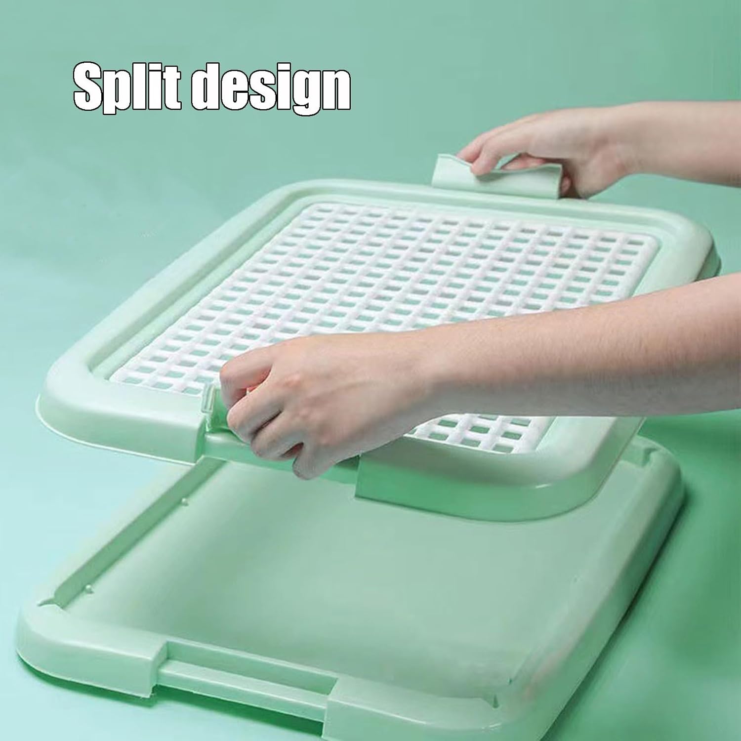 Portable Dog Toilet Dog Toilet Detachable Pet Potty Dog Training Tray Detachable Design Suitable for Small and Medium-sized Dogs Easy to Clean Large-capacity Urine Storage Tanks(46x60cm/18.1x23.6")