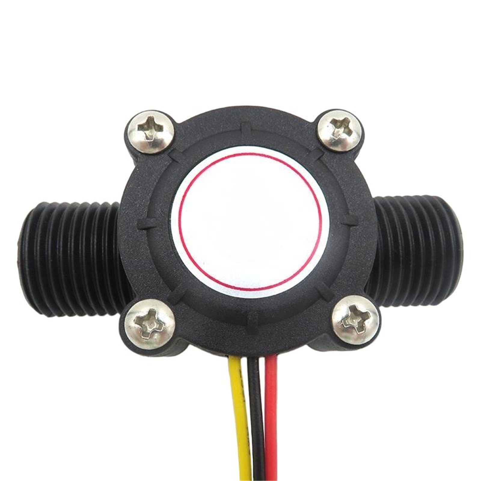 MKHQST Flowmeter 2pcs High-Precision G1/2 Hall Effect Water Flow Sensor S168 with Long 1/2-inch Threaded Fittings(Cable length 30cm)