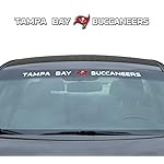 FANMATS NFL - Tampa Bay Buccaneers Sun Stripe Windshield Decal 3.25 in. x 34 in.