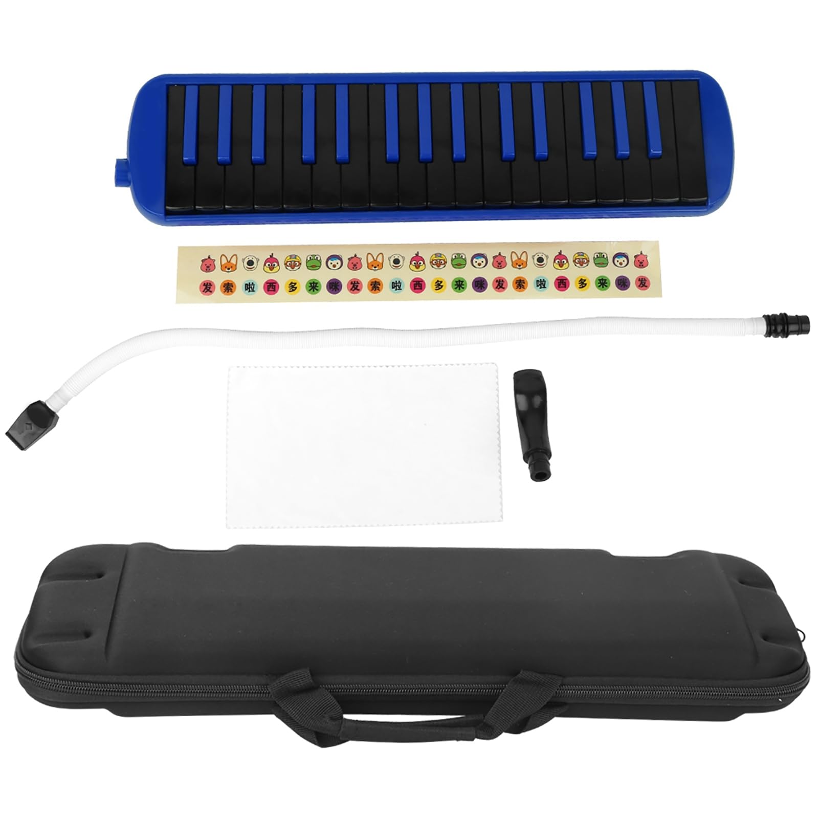 Melodica - Strumento musicale a a 32 tasti, design ergonomico, borsa da allenamento per principianti F32s (blu)