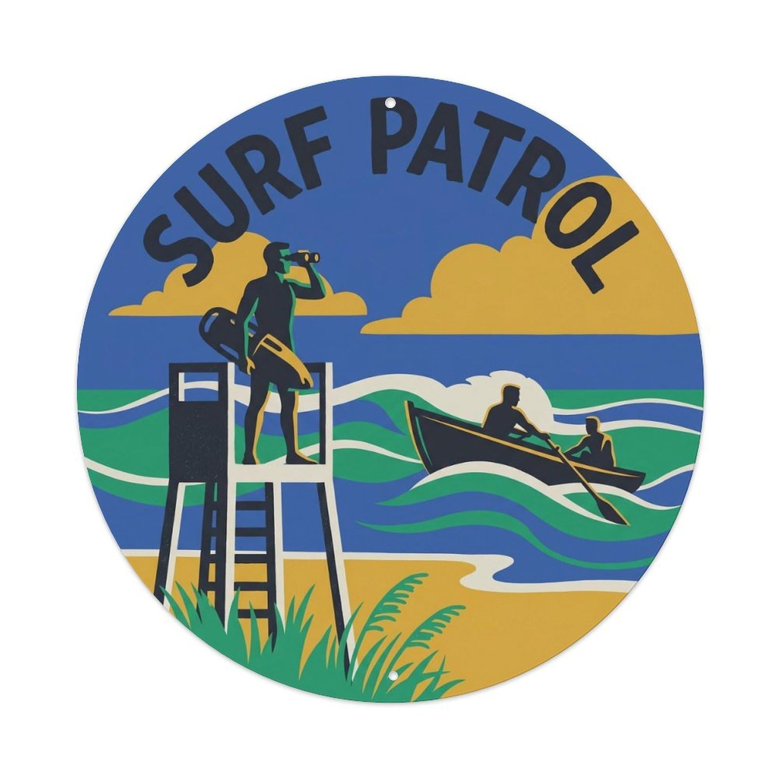 Surf Patrol Hawaii North Pacific Beach Break Metal Tin Sign