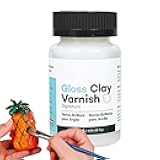 Clay Varnish, 120ml Acrylic Air Dry Glaze for Ceramics, Oil Painting, Wood - Waterproof, High Gloss Finish, Prevents Crazing & Yellowing