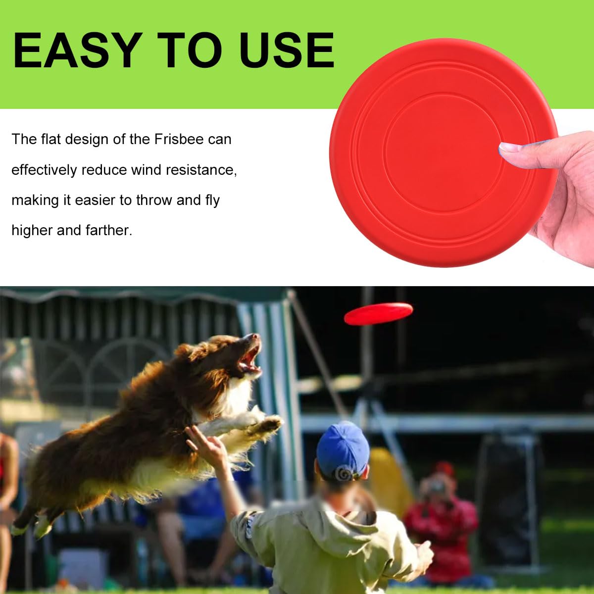 Disco Volante Per Cani Earth Rated - Galleggiante, Giallo, Grande, Per Gioco In Acqua E Terra - Foto 7