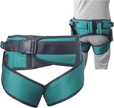 NICHOY Transfer Belt with Leg Loops - Medical Nursing Safety Gait Assist Device,Padded Gait Belt,Pediatric,Elderly,Occupational and Physical TherapyA,S-S