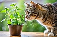 Vista 8 de Semillas de hierba gatera - Nepeta cataria para plantar, más de 2200 semillas de hierbas, cultivo en interiores o exteriores, reliquia, sin OMG, a