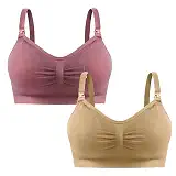 Kit com 2 Sutiã Amamentação Bojo Removível Confortável Gestante (Sem Aro / Azul Royal)