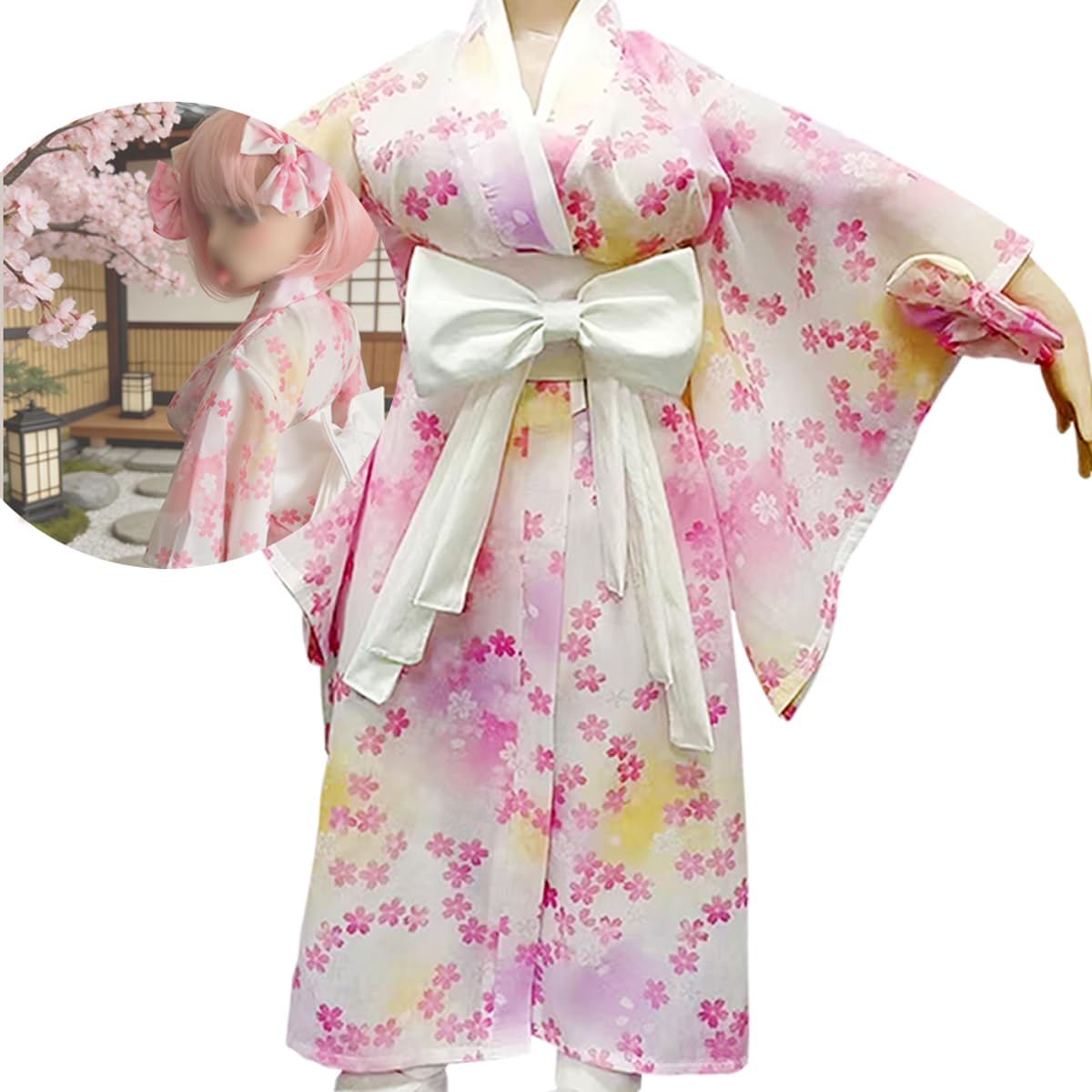 xinXbabe Doll Clothing for 32~40 inch Dolls Kimono-style Doll Outfit for 80~100cm Kimono-inspired Doll Clothing Cosplay Set 80~100cm Life Size Doll Clothes Bust 50cm Doll Outfit